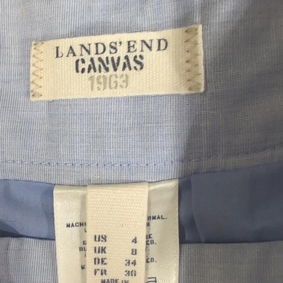 Lands' End Canvas Blue Cotton Mini Skirt - Picture 4 of 9